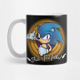 That's fast folks - Sonic the Hedgehog Video Game - Funny Crossover Mug